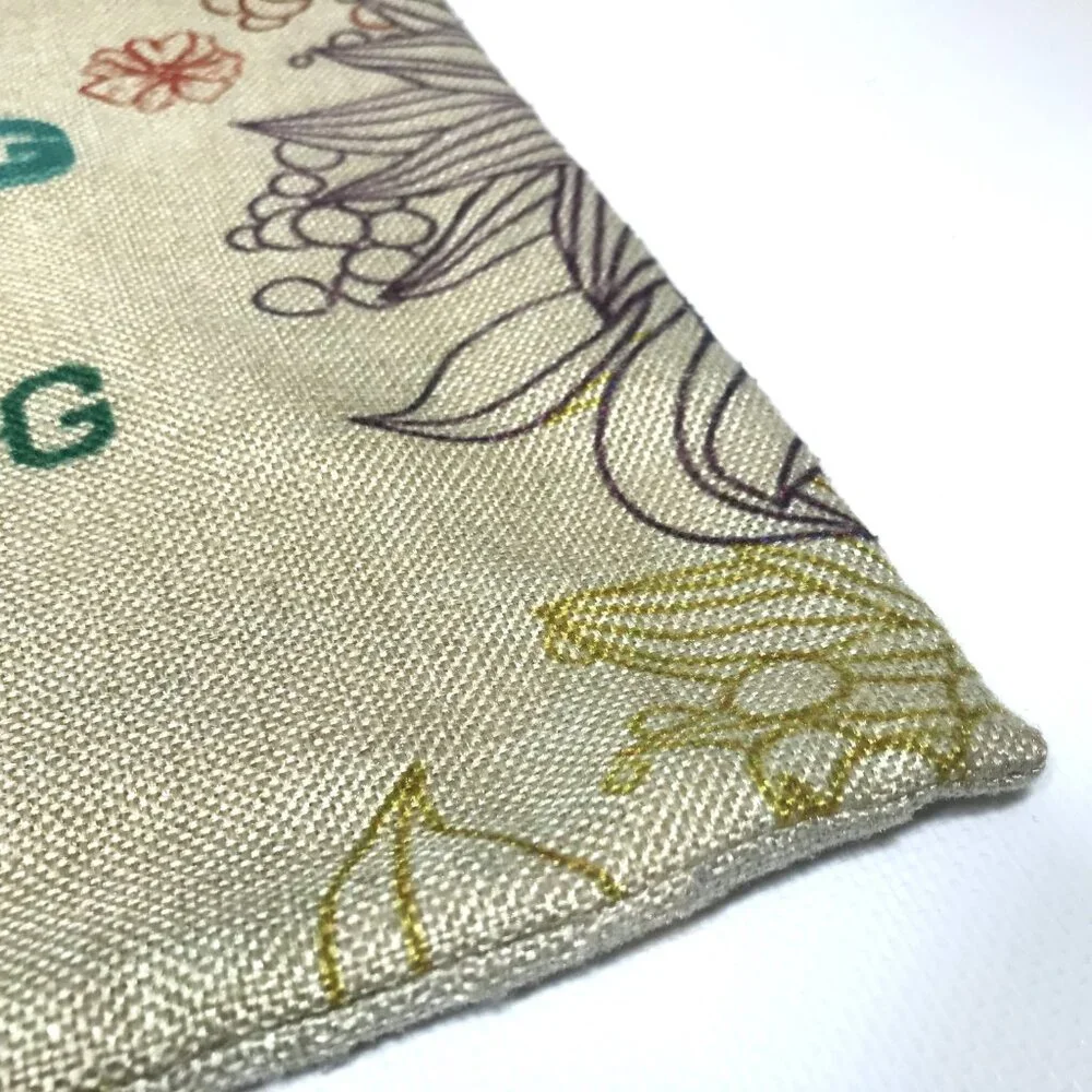 Thanksgiving Pillow Cover Burlap 16